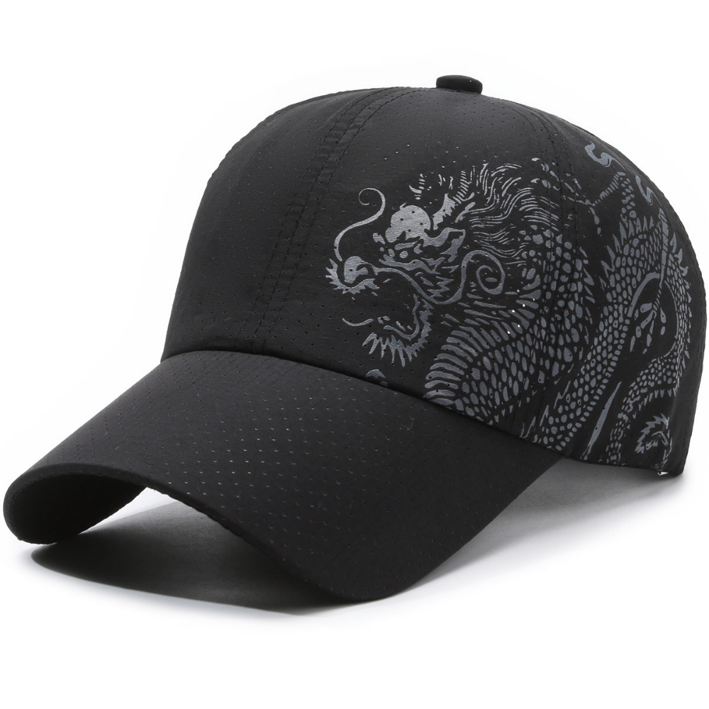 Matching Mesh Dragon Pattern Quick-Dry Baseball Cap