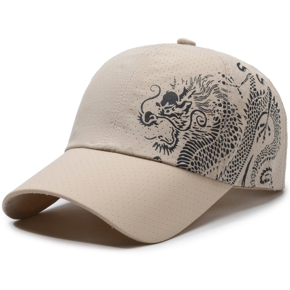 Matching Mesh Dragon Pattern Quick-Dry Baseball Cap