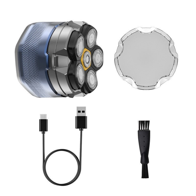 6D Electric Head Shaver for Bald Men - Magnetic Razor & Trimmer