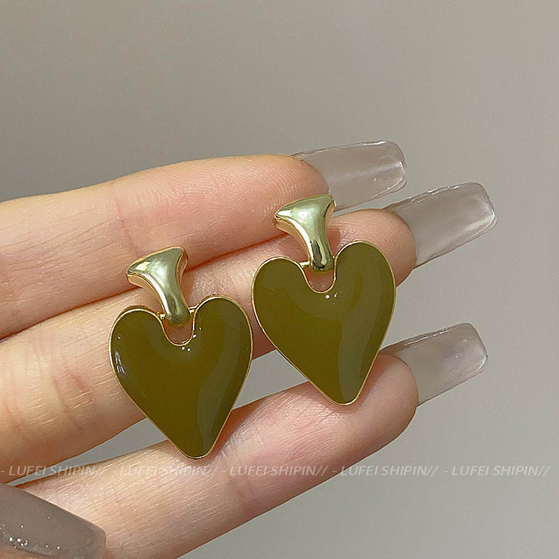 Elegant Blue Heart Clip On Earrings for Women - Non Piercing Love
