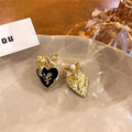 Elegant Blue Heart Clip On Earrings for Women - Non Piercing Love