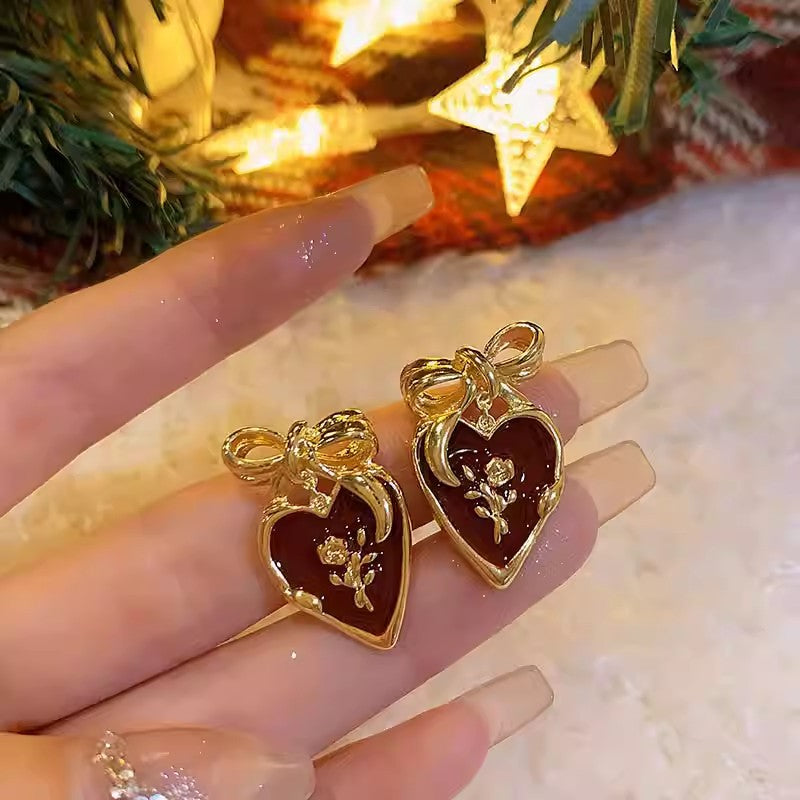 Blue Heart Clip On Stud Earrings for Women & Girls - Elegant Jewelry