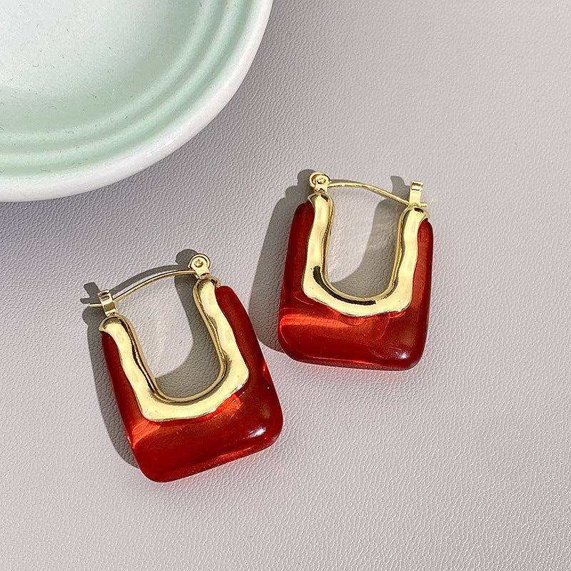 Blue Heart Clip On Stud Earrings for Women & Girls - Elegant Jewelry