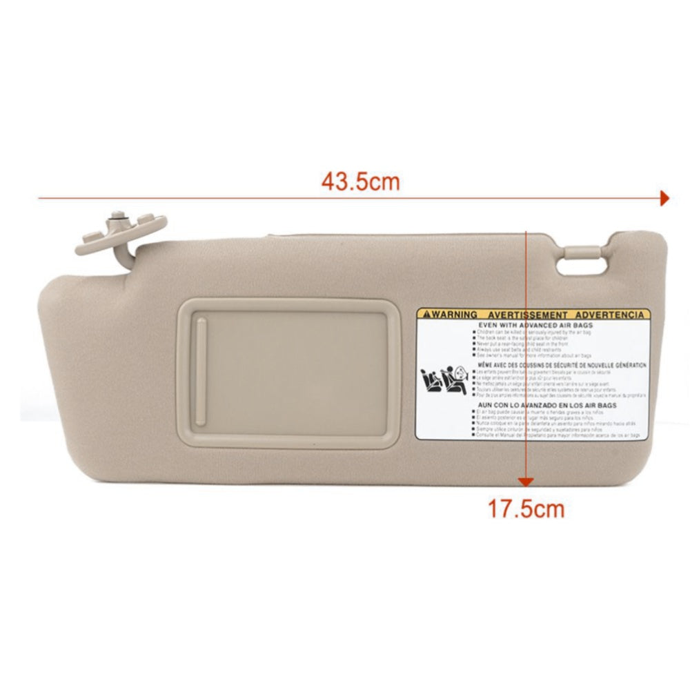 Drivers Left Side Car Sun Visor Tan Vinyl for 2005-2014 Tacoma