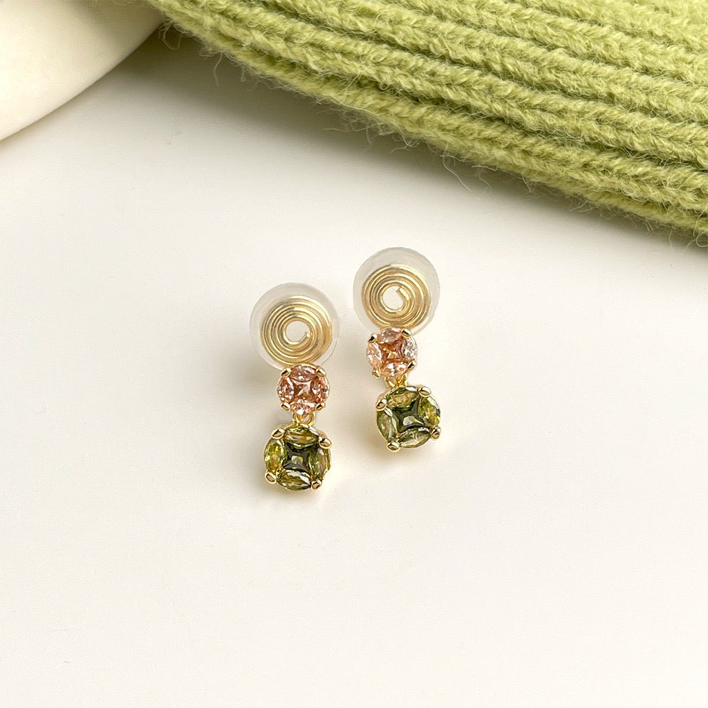 Forest Style Floral Ear Clips - Sweet Coil Clip On Earrings