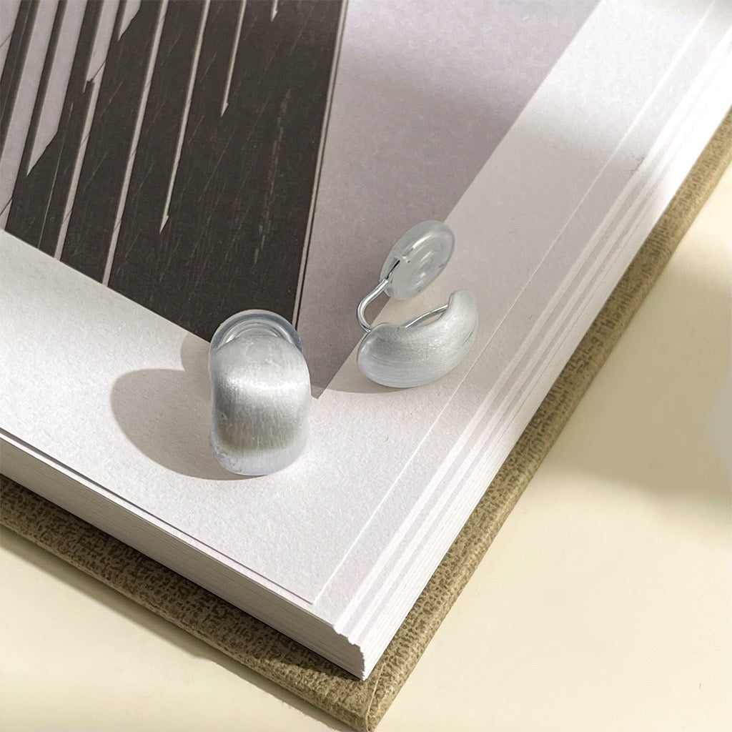 French Brushed Metal Ear Clips - No Piercing Coil Earrings