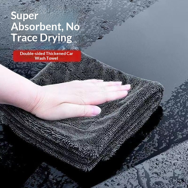 2pc Super Absorbent Microfiber Car Wash Drying Towel