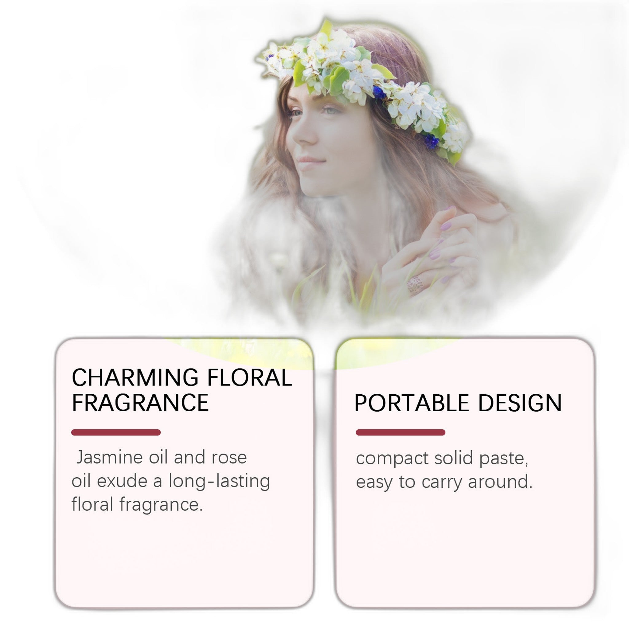 Women Floral Solid Perfume - Long Lasting Light Fragrance