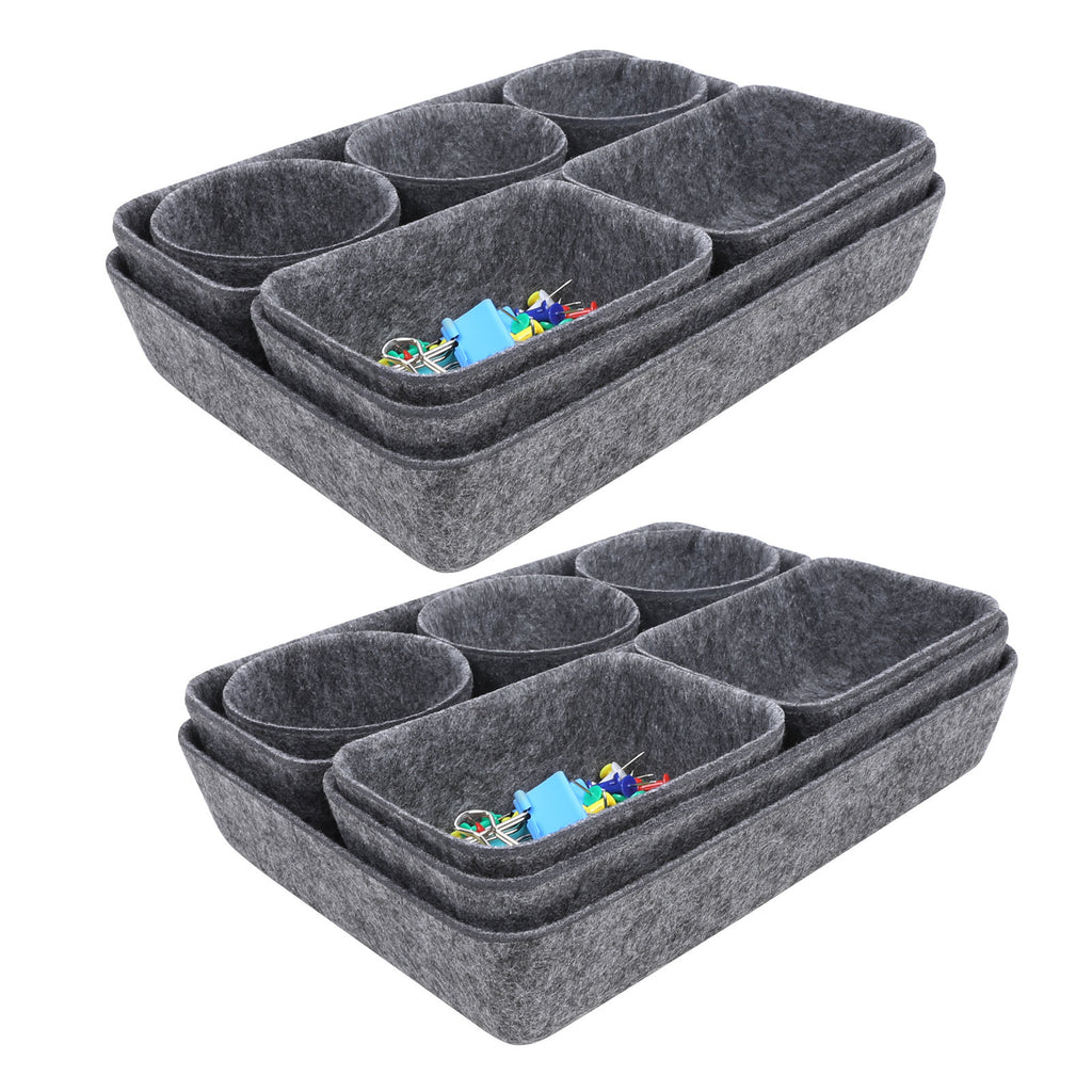 Filz Schublade Organizer: 8-teiliges Aufbewahrungsset & Büro-Organizer