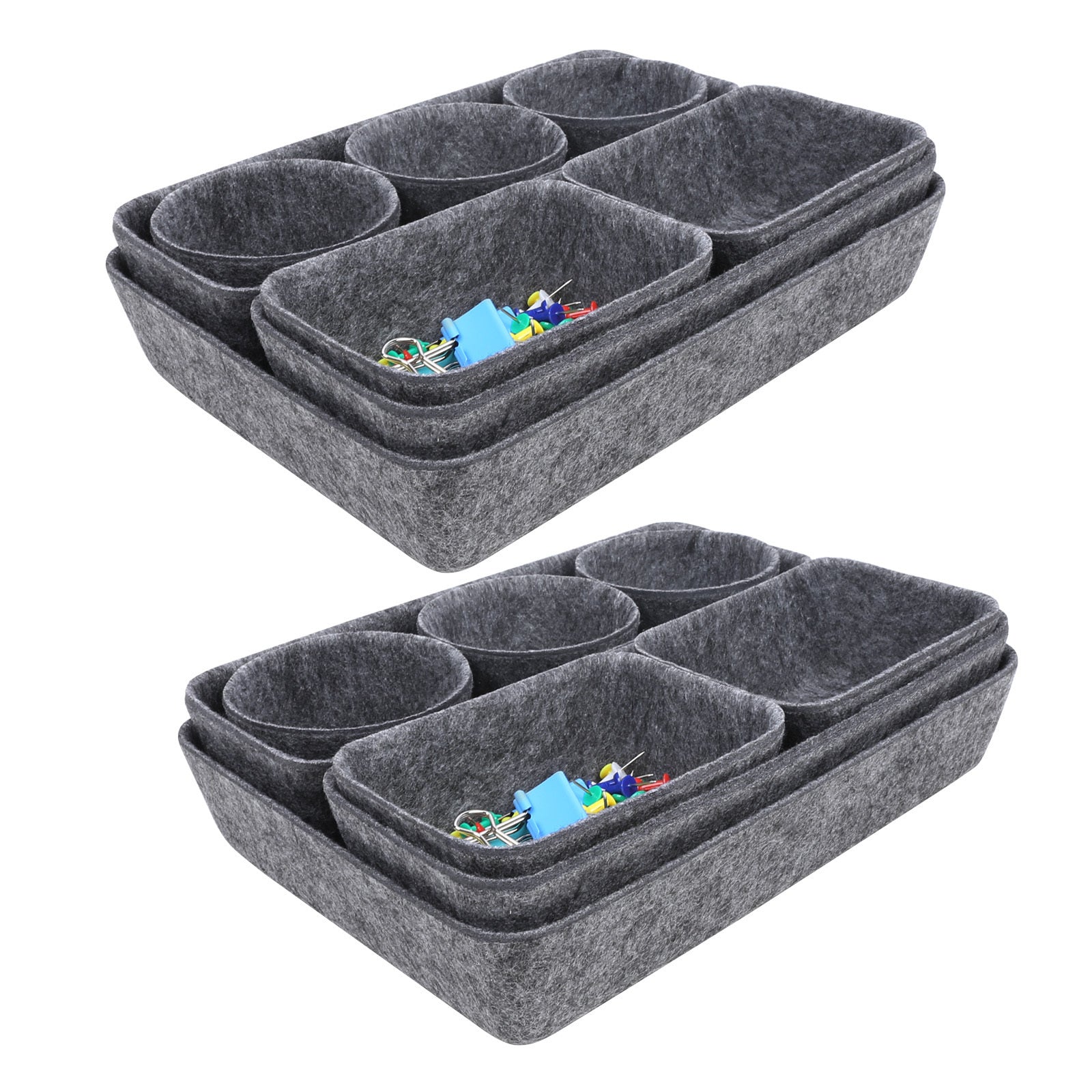 Filz Schublade Organizer: 8-teiliges Aufbewahrungsset & Büro-Organizer