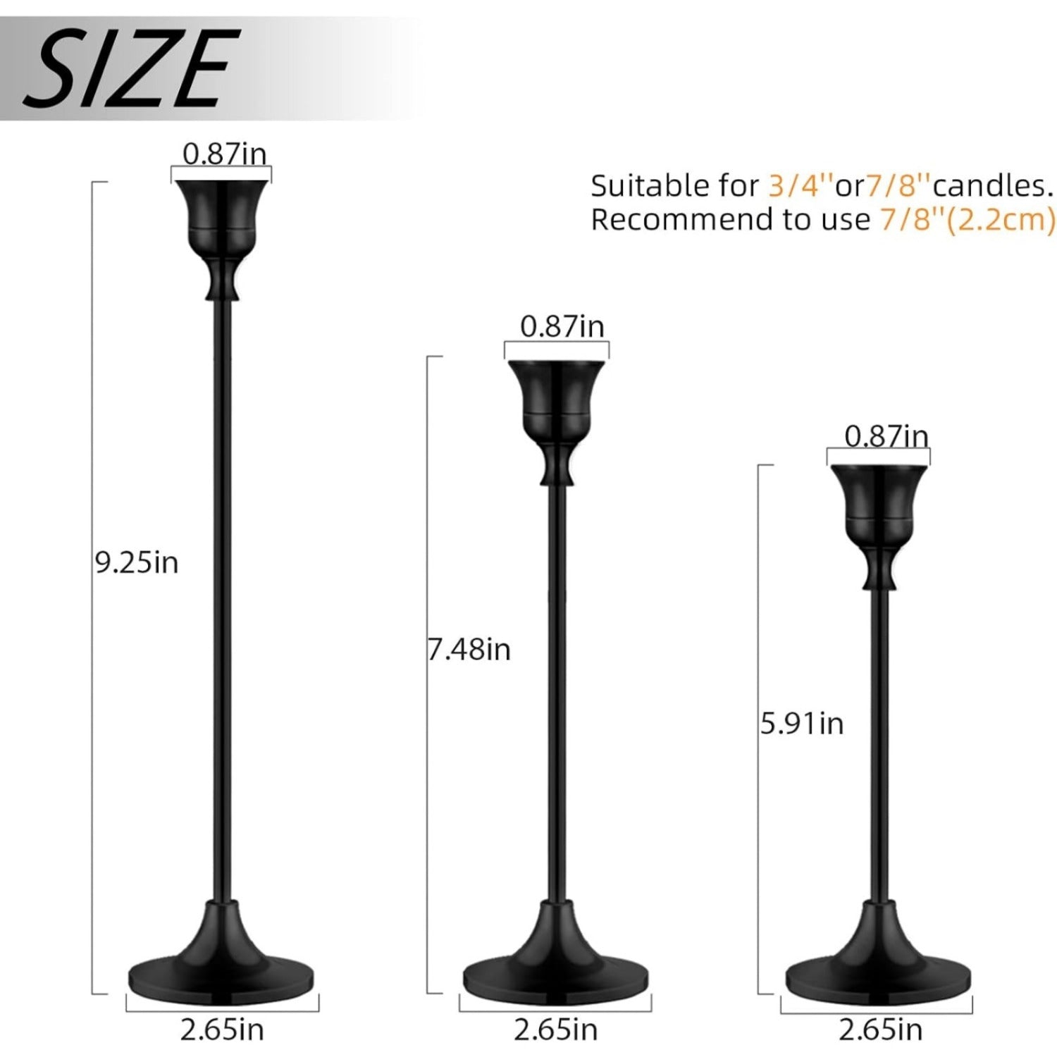 Flameless Candle Holder Kegel Metall – Vintage Style