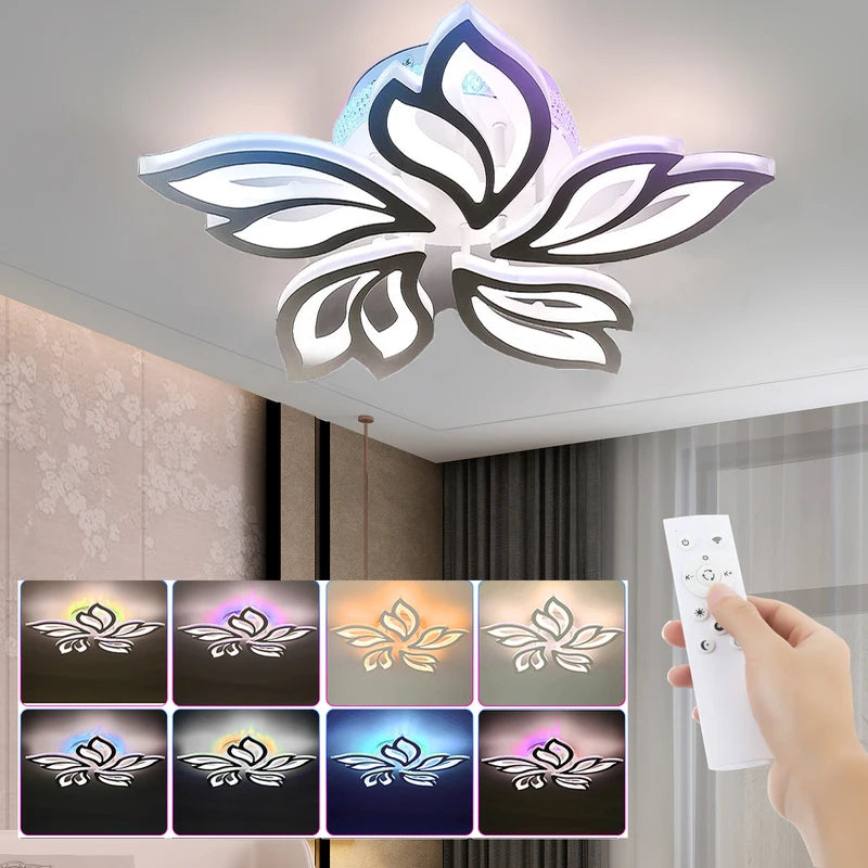 54W LED Ceiling Light with RGB Mood Lamp & Remote Control