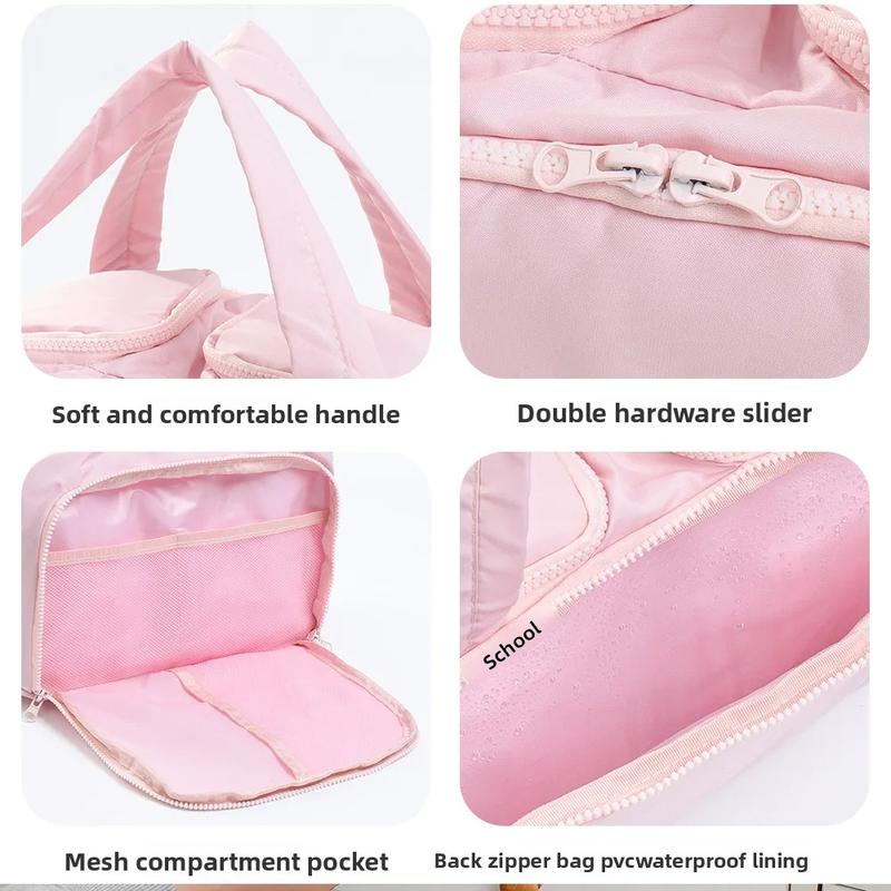 Women's Soft-Touch Marshmallow-Style Cosmetic Pouch