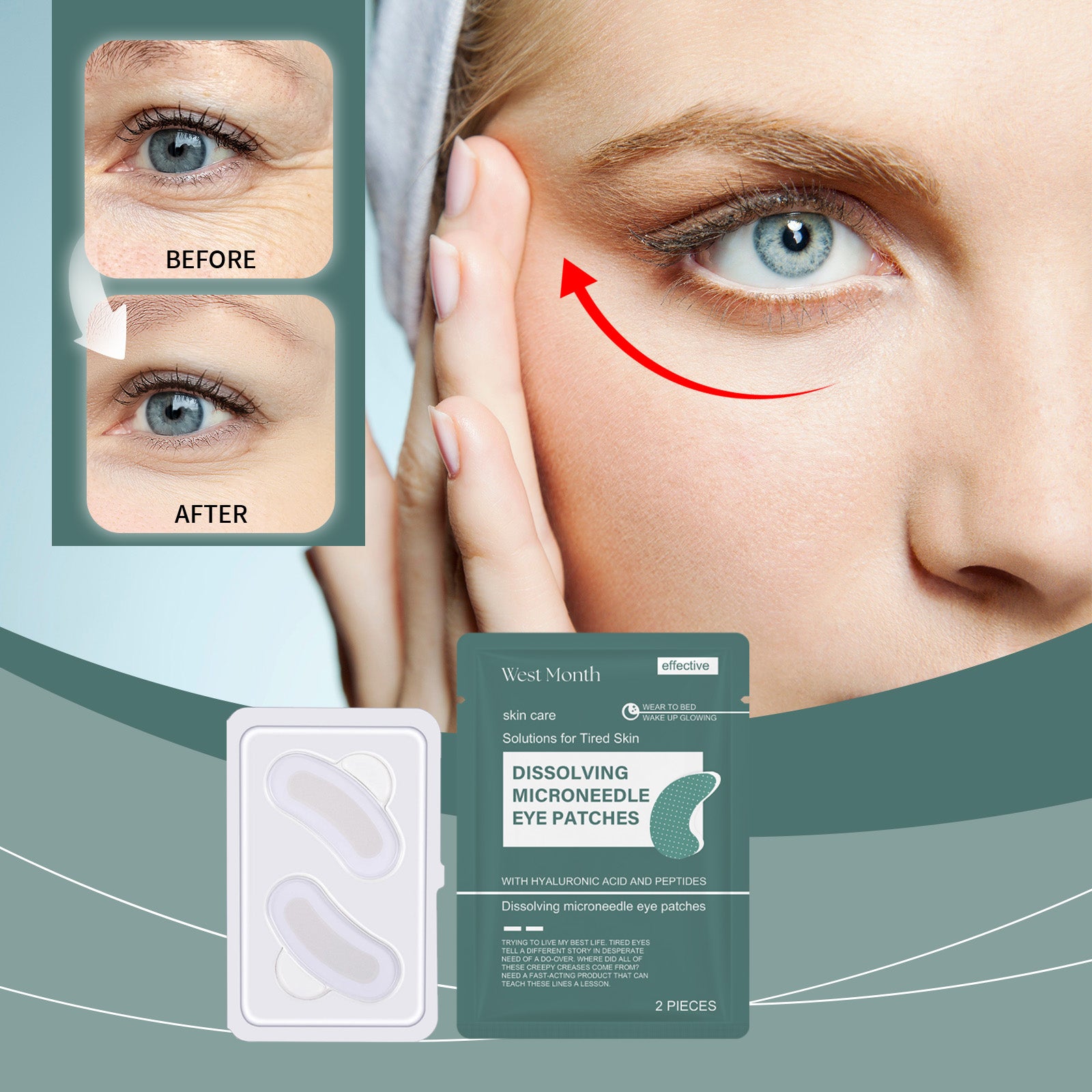 Hyaluronic Acid Microneedle Eye Mask - Revitalize Your Skin