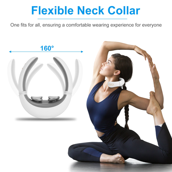 Portable Heated Neck Massager with Remote Control - TENS Unit