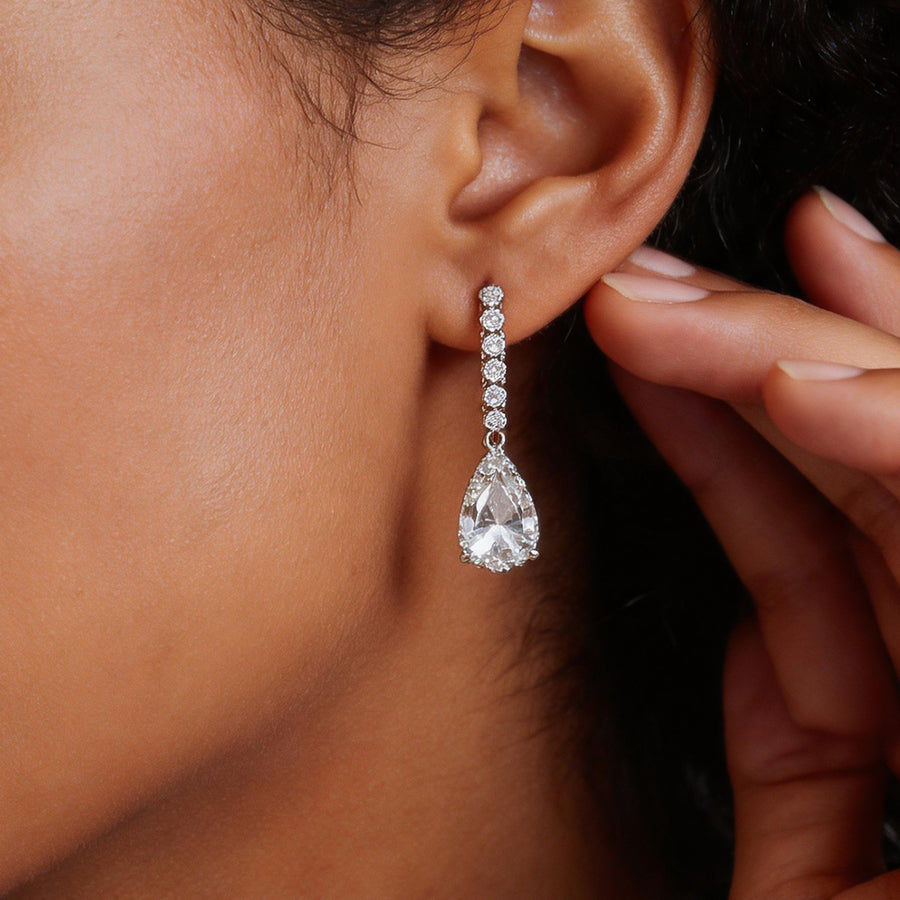 Luxury Teardrop Cubic Zirconia Necklace & Earring Set