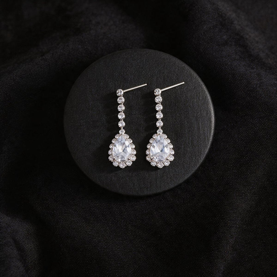 Luxury Teardrop Cubic Zirconia Necklace & Earring Set