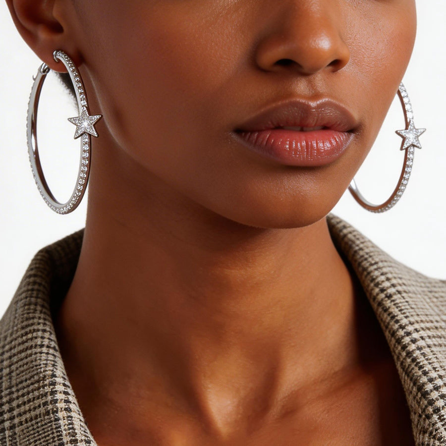 2026 New European American Light Luxury Hula Hoop Earrings