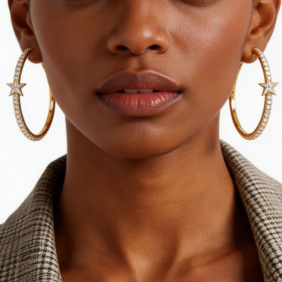 2026 New European American Light Luxury Hula Hoop Earrings