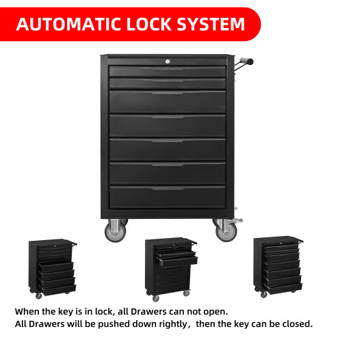 7-Drawer Rolling Tool Chest Cabinet - Large Capacity Organizer