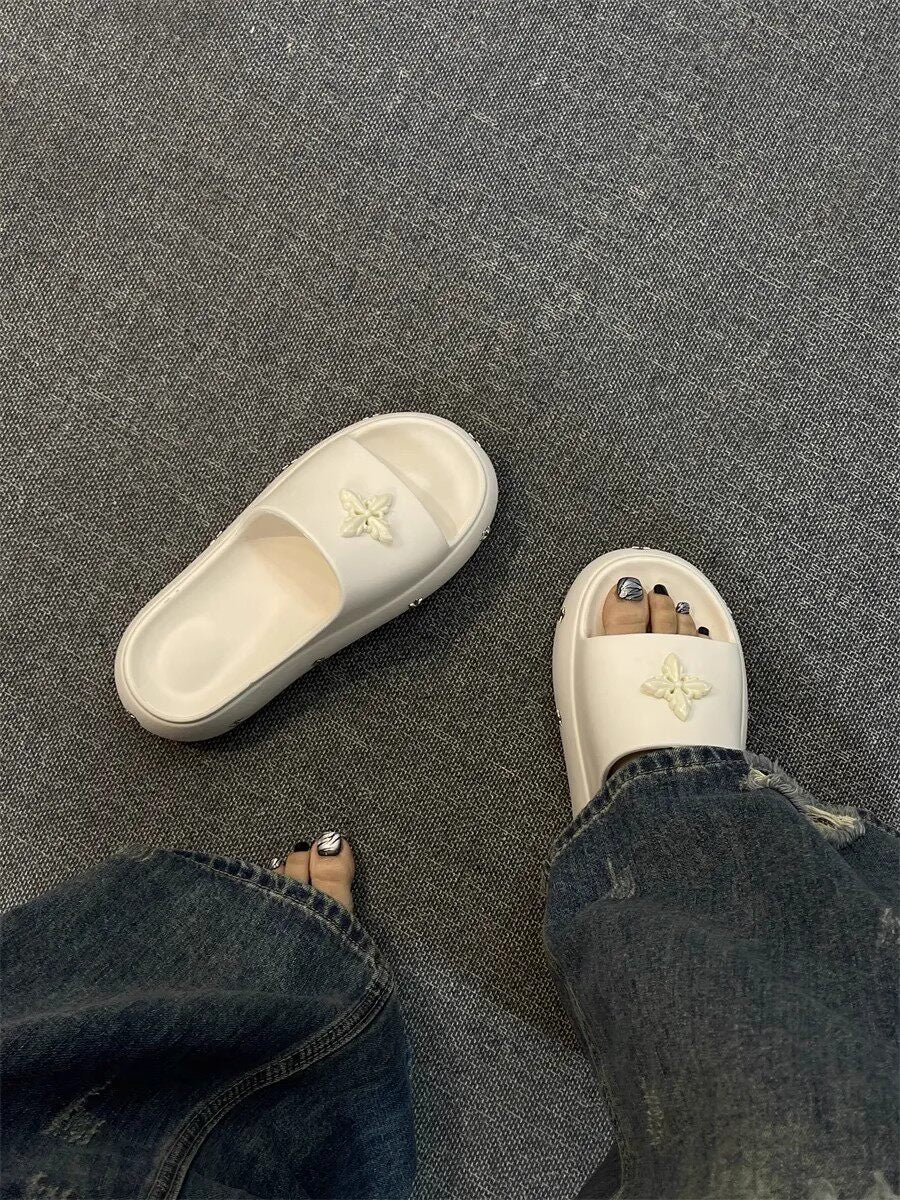 Women Platform Slippers - Step Platform Fashion Slides