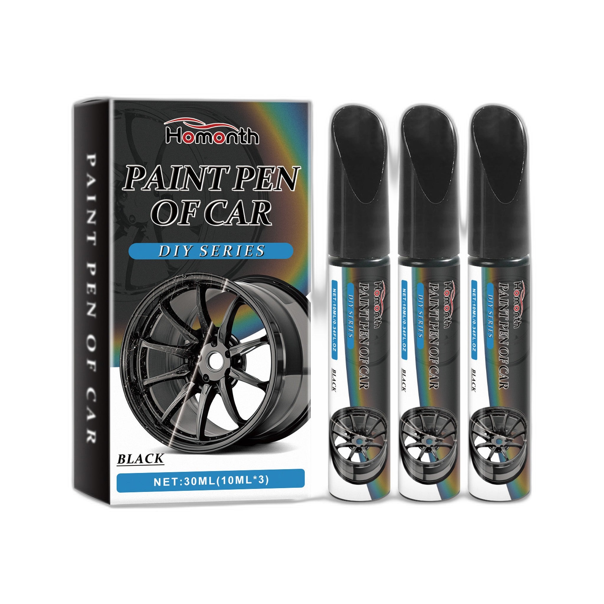 Homonth Black Car Wheel Scratch Care Pen for Body Care