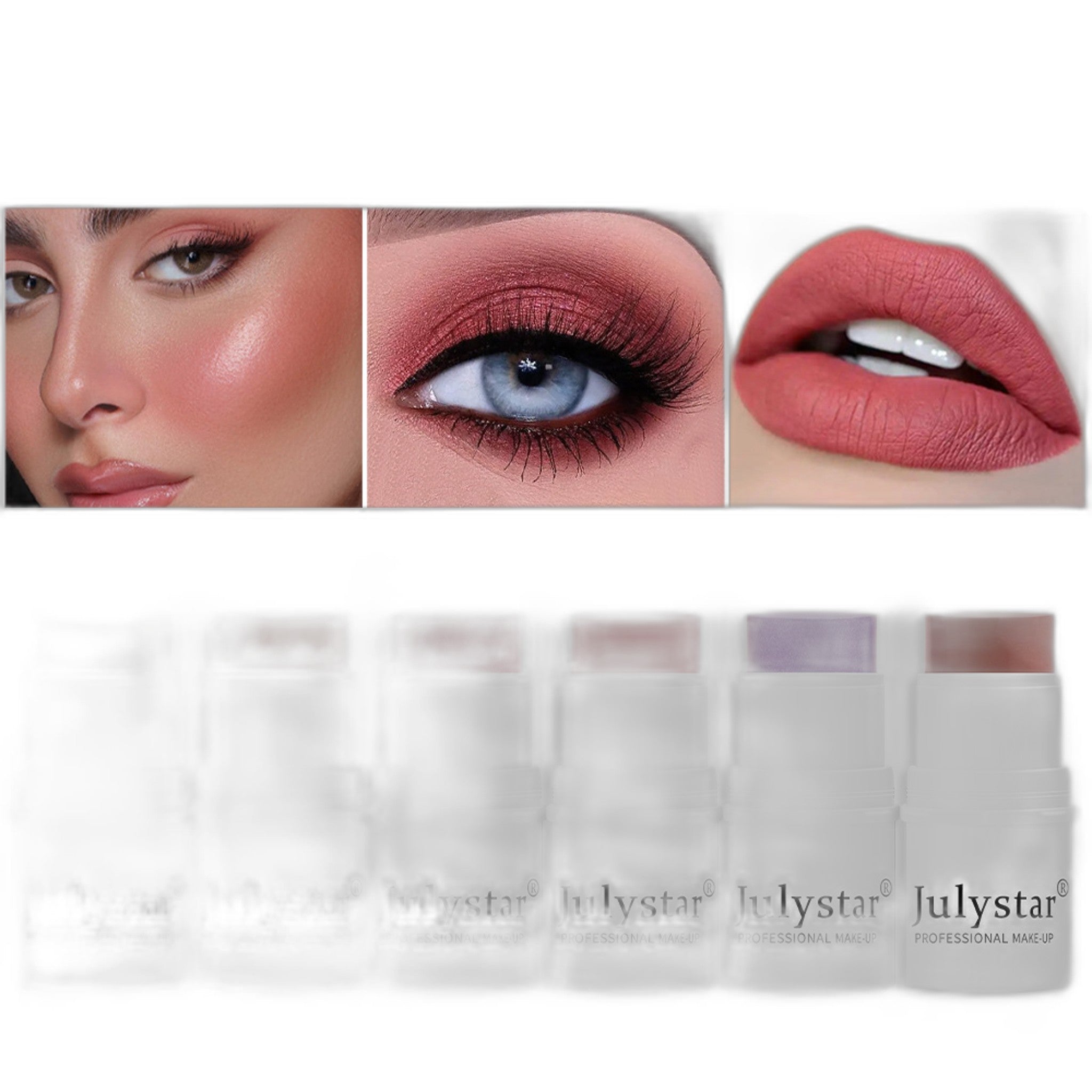 High Gloss Face Repairing Blusher Cream Powder Stick