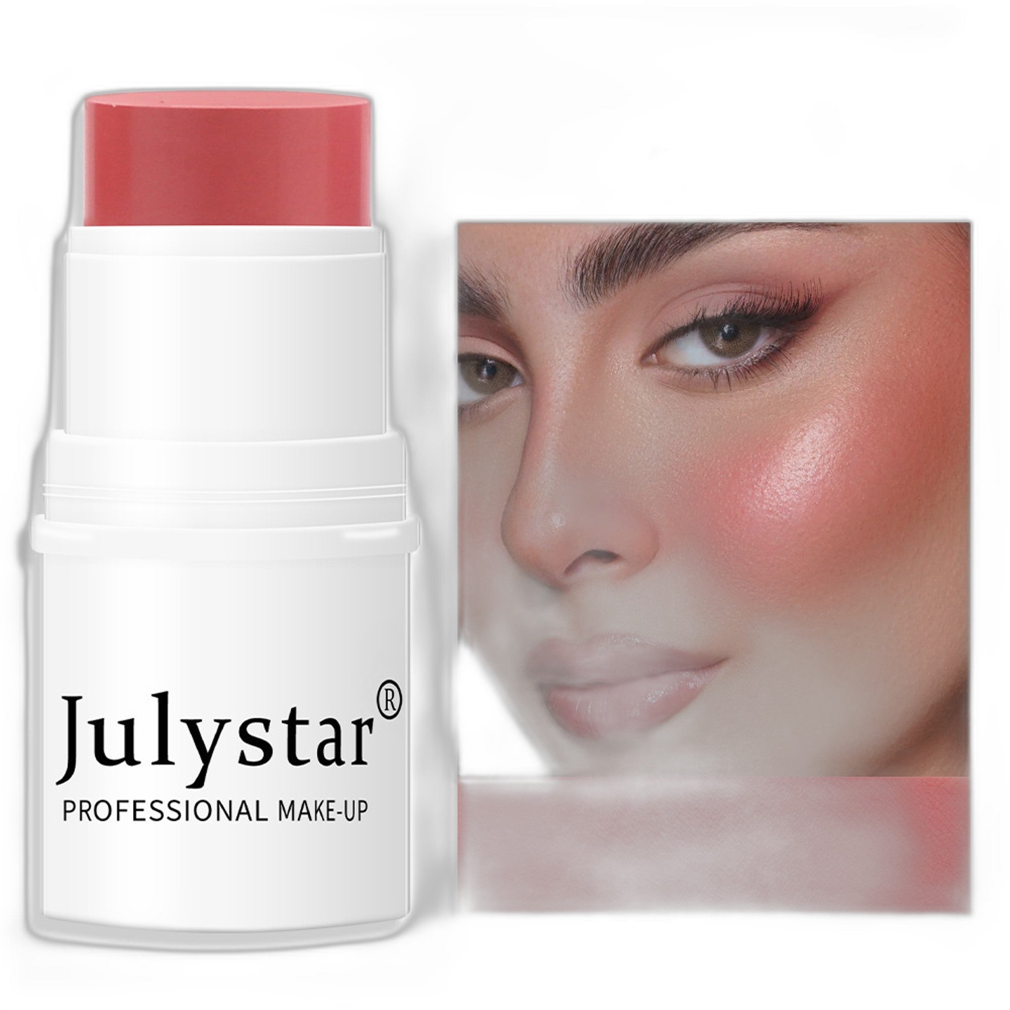 High Gloss Face Repairing Blusher Cream Powder Stick