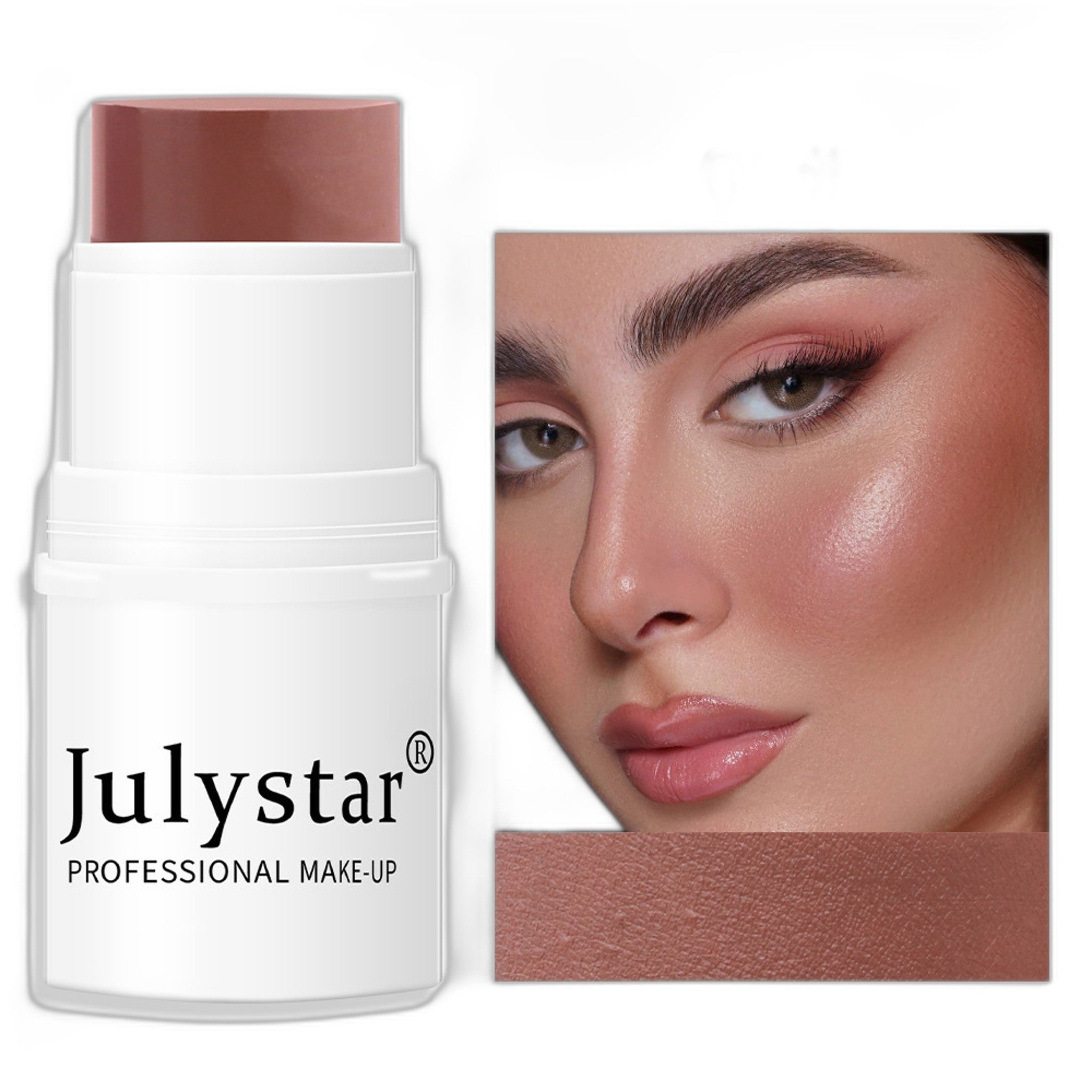 High Gloss Face Repairing Blusher Cream Powder Stick