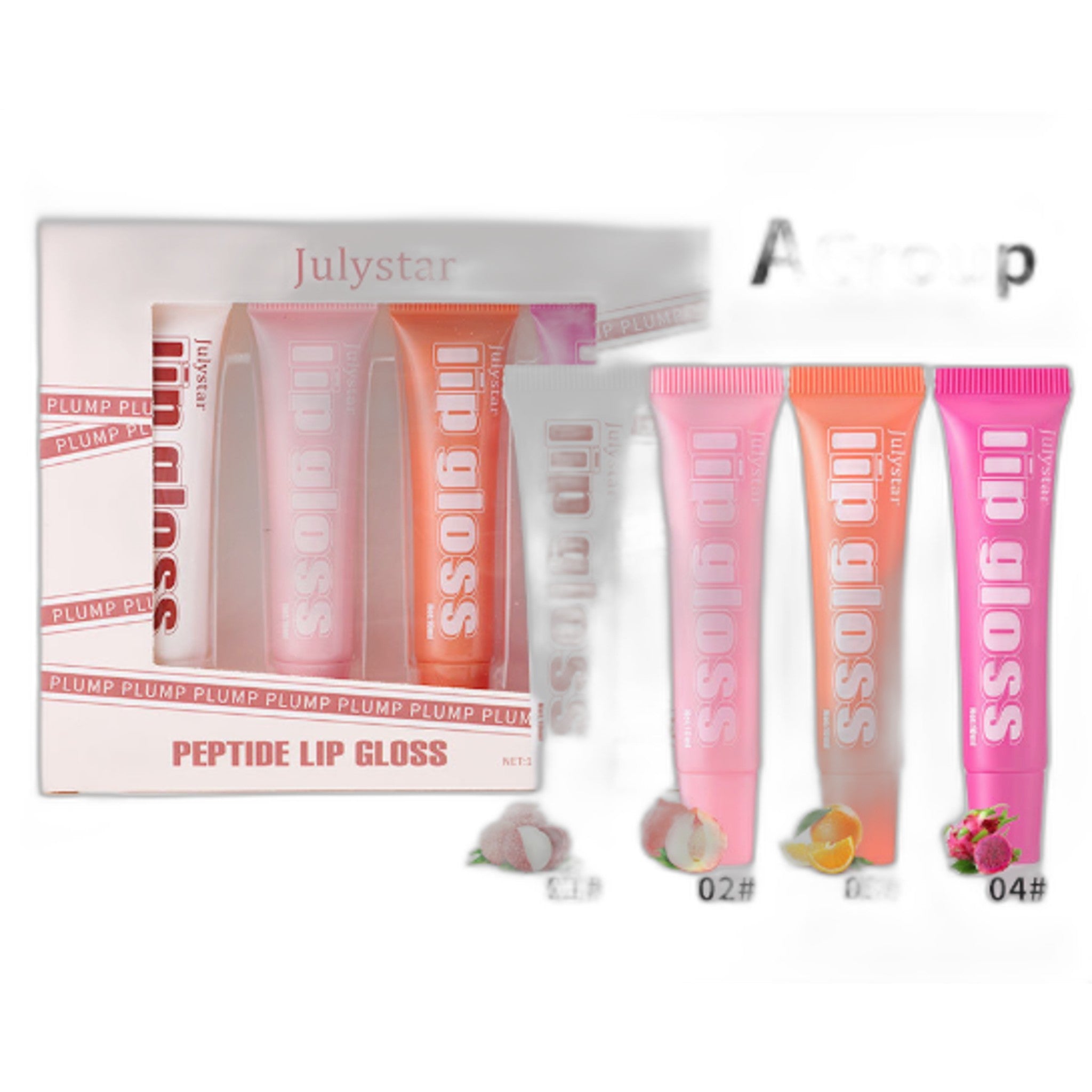 Lip Moisturizing Fruit Flavor Lip Honey 4-Piece Set