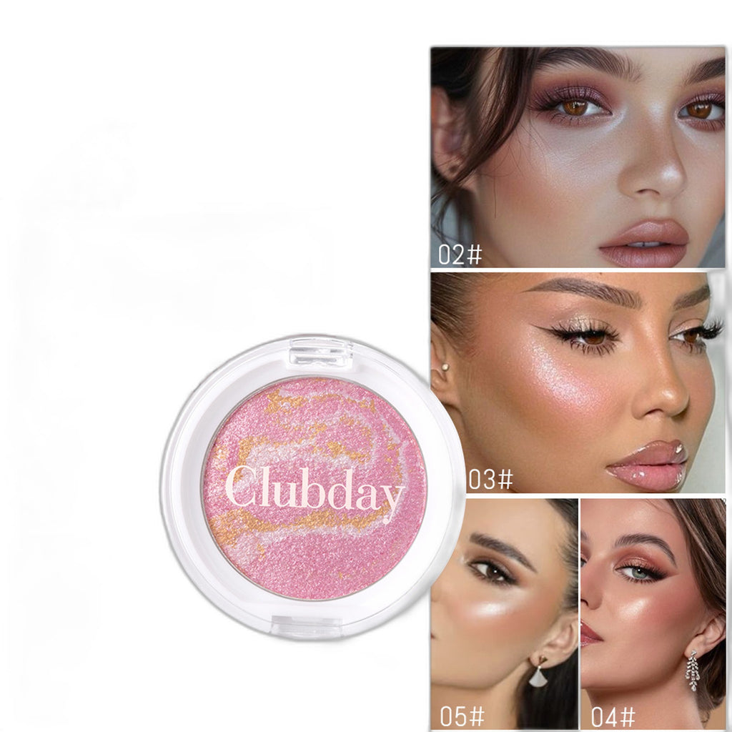 Three Color Streaky Flesh Highlight Powder Blusher
