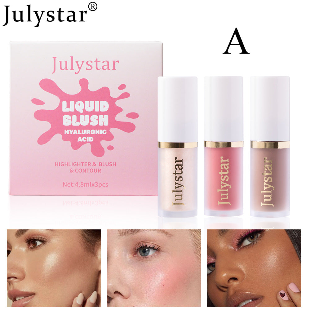 Facial Rouge Powder Blusher Lotion Set for Brightening