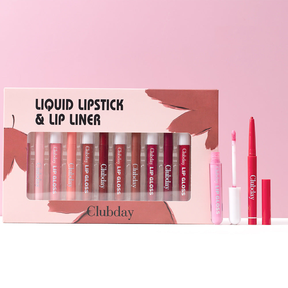 Durable Velvet Matte Lip Glaze Mist Set - Lipstick Organizer