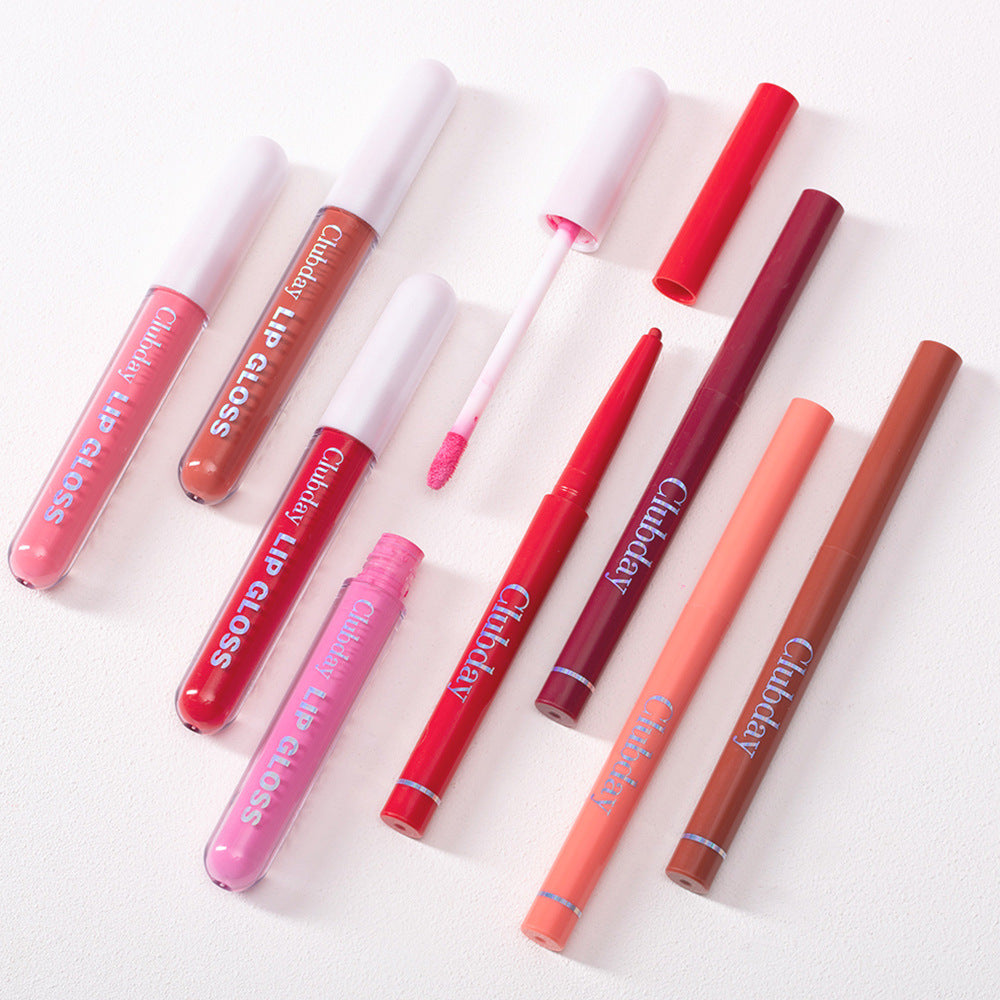 Durable Velvet Matte Lip Glaze Mist Set - Lipstick Organizer