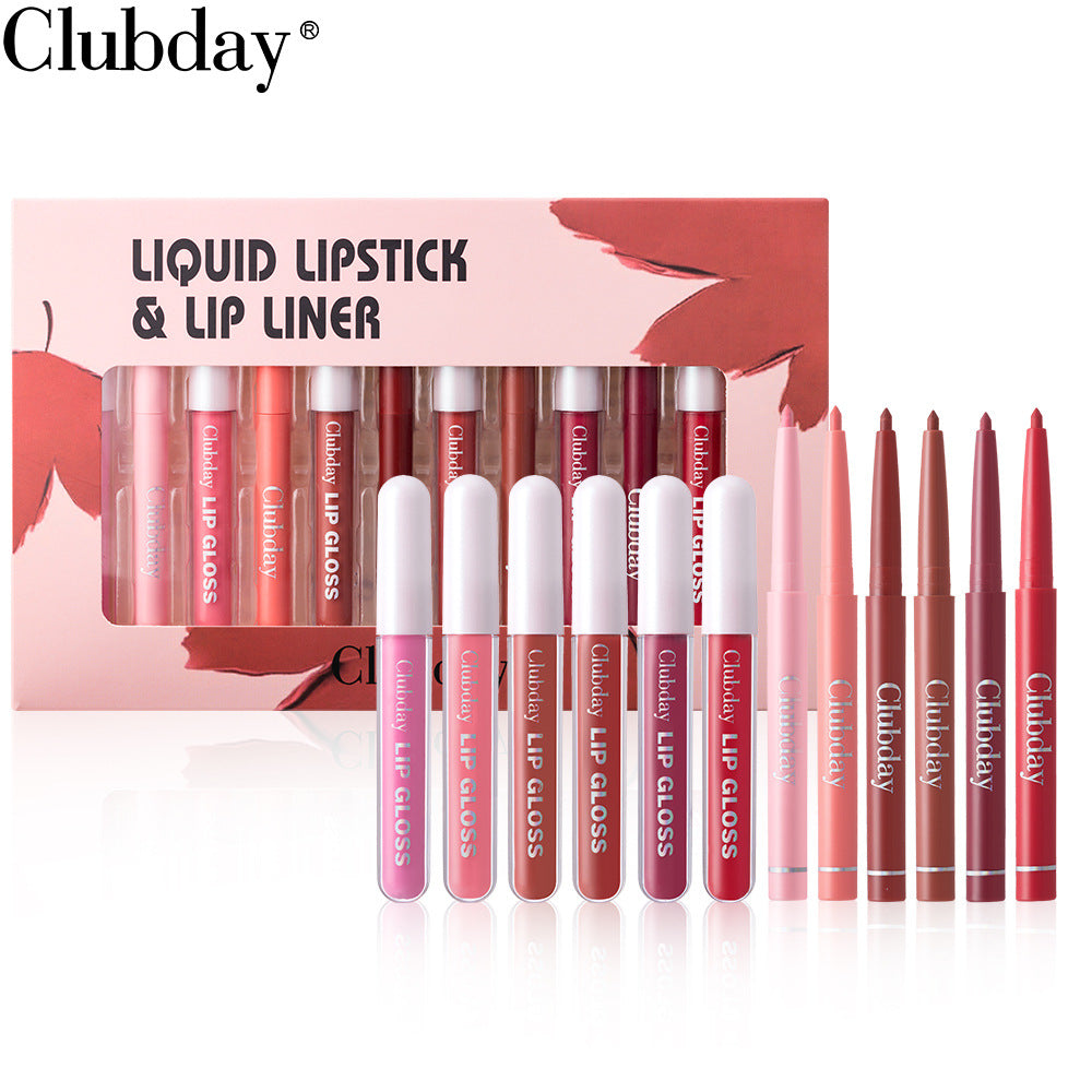 Durable Velvet Matte Lip Glaze Mist Set - Lipstick Organizer