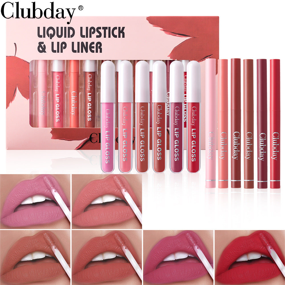 Durable Velvet Matte Lip Glaze Mist Set - Lipstick Organizer
