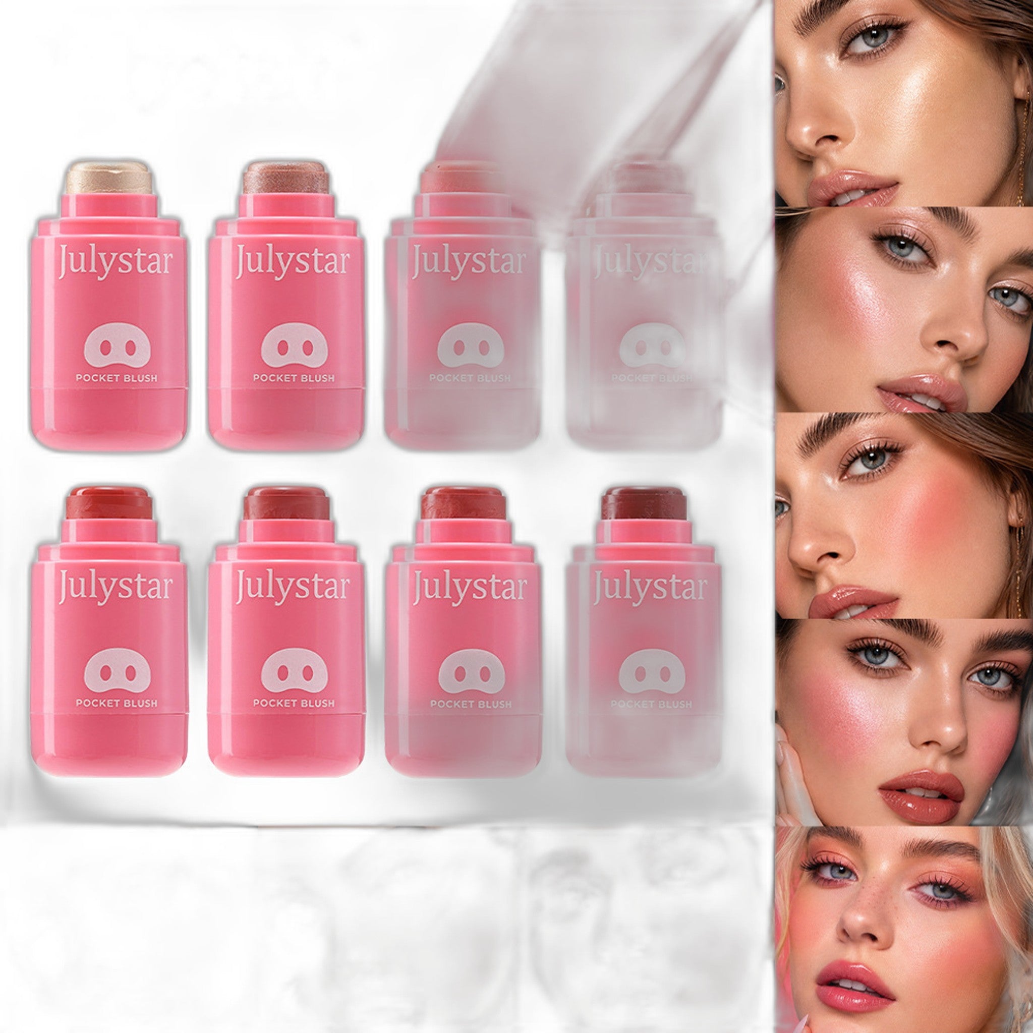 Moisturizing Water Blusher Cream - Dual-use Makeup Set