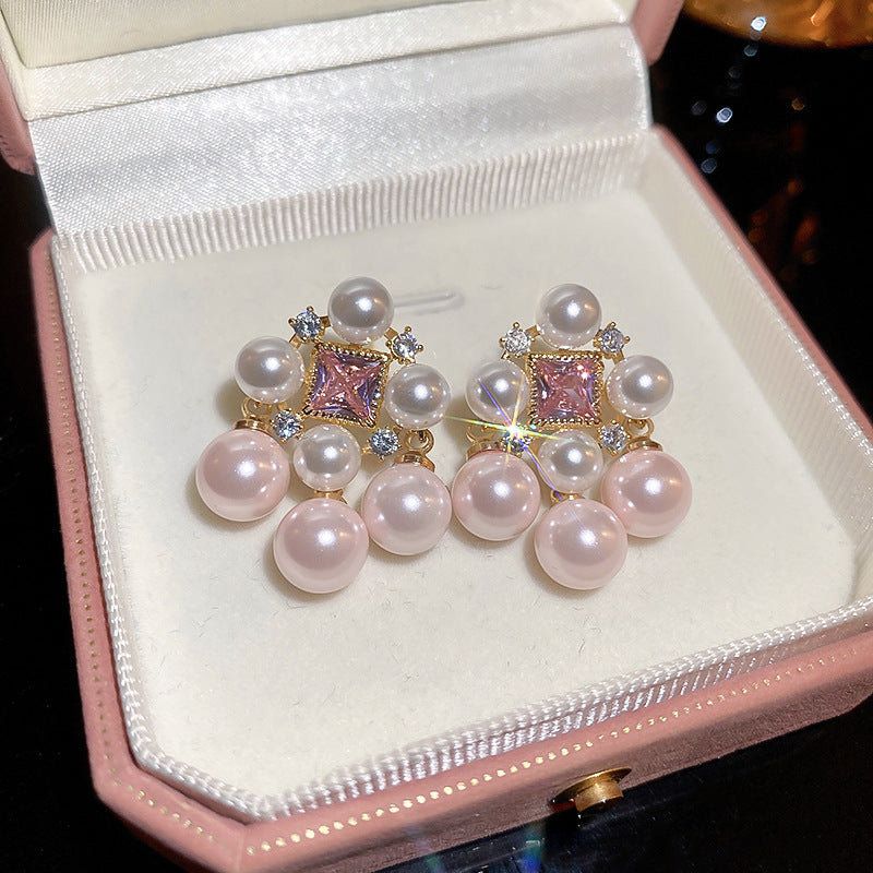 Silver Post Cute Heart Flower Earrings for Women - Elegant Jewelry