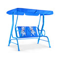 Outdoor Kids Patio Swing Bench With Canopy - 2 Seats