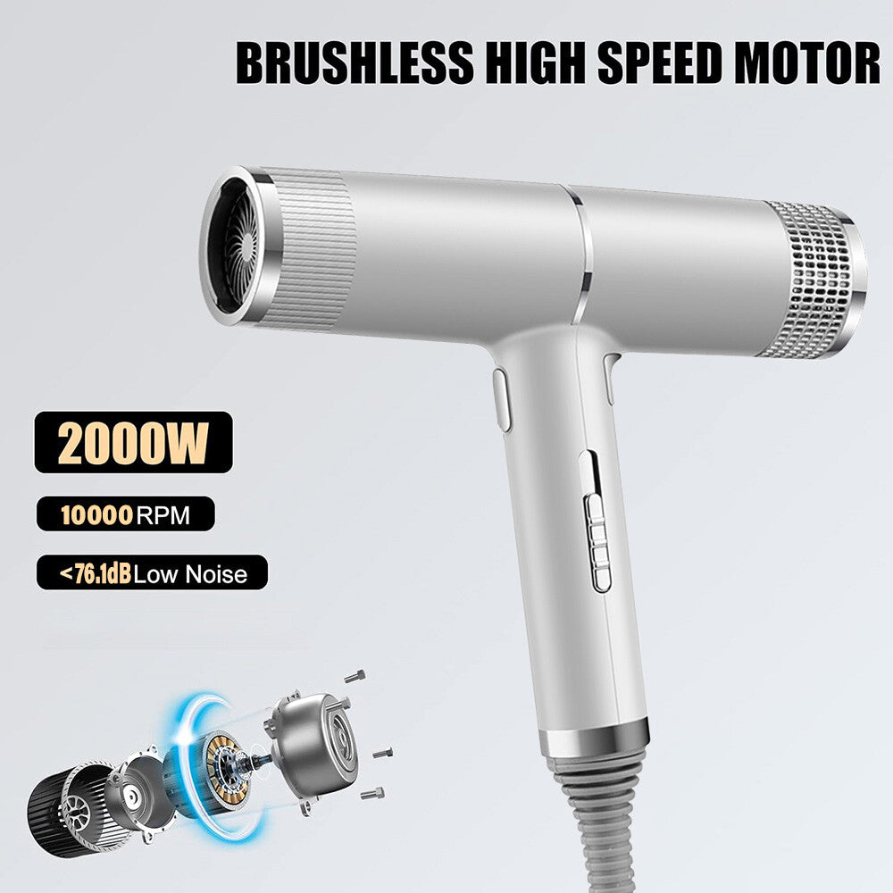 3in1 Professional Hair Dryer with Concentrator Nozzle - UK