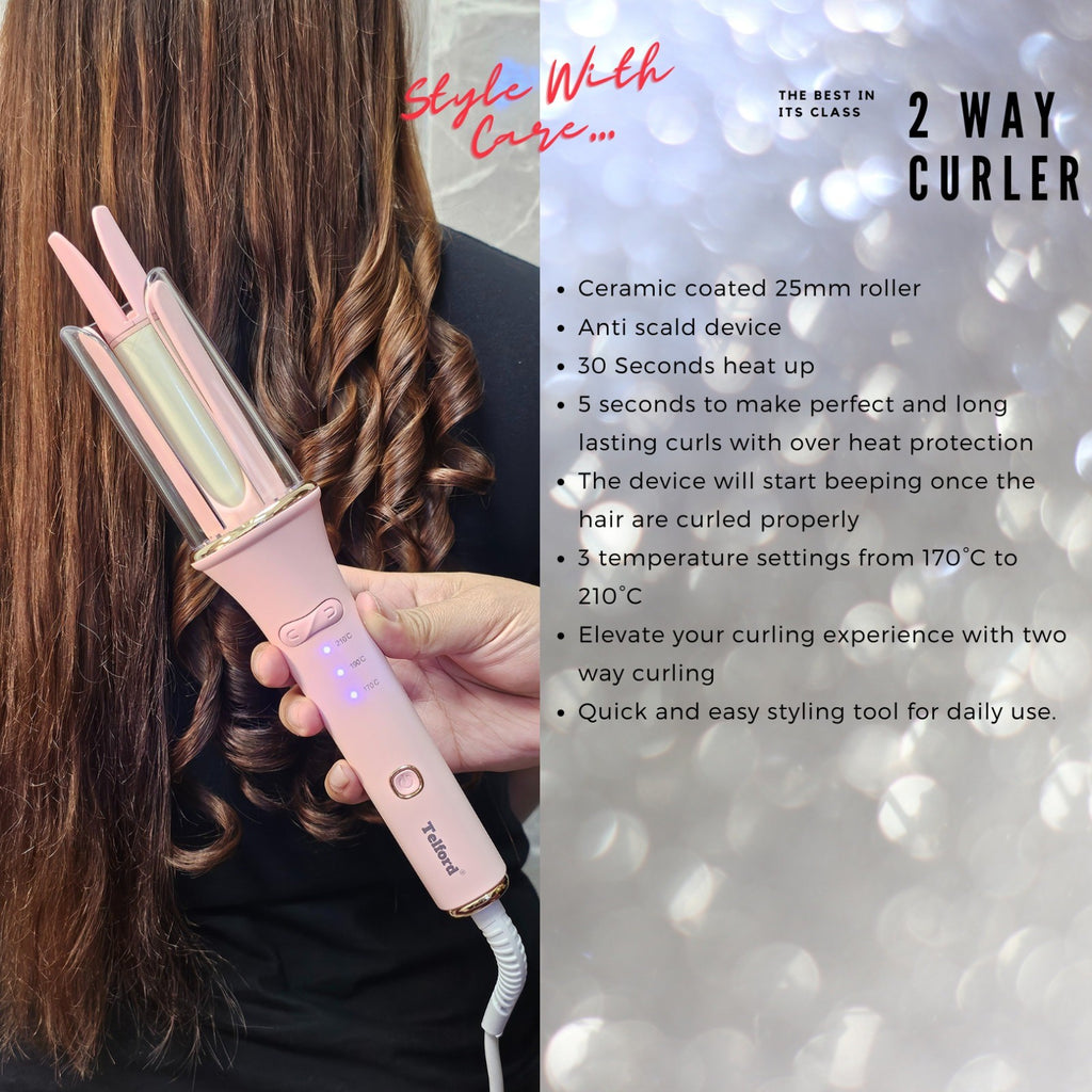 Automatic Rotating Long Barrel Curling Wand for Long Hair