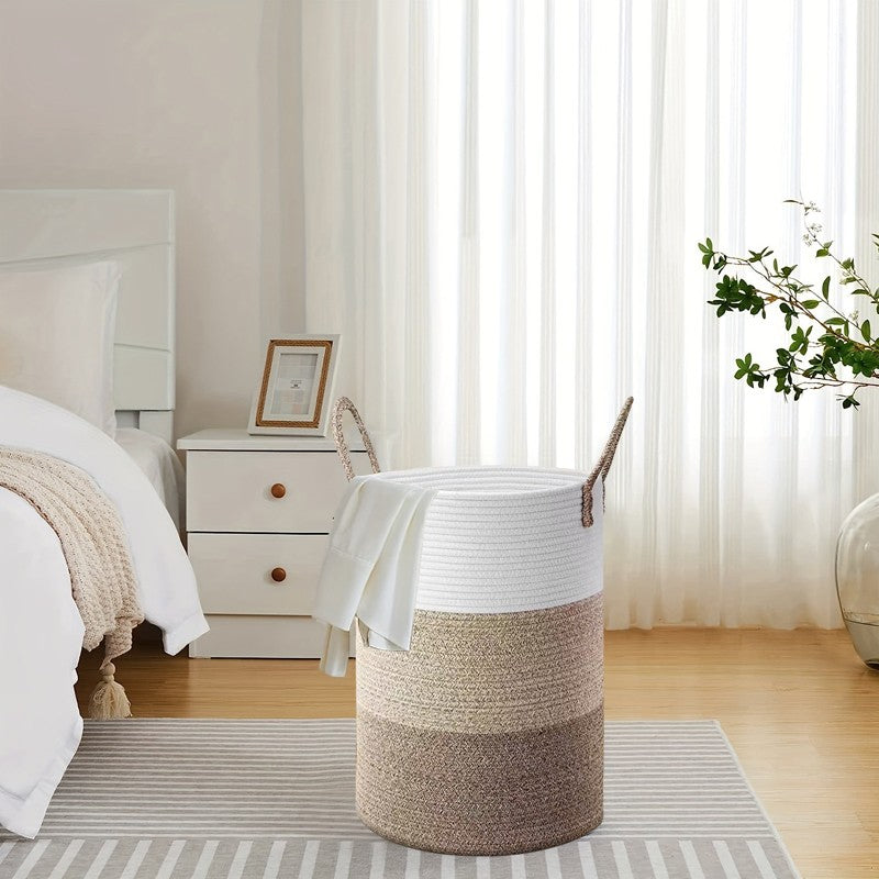 58L Cotton Rope Basket - Large Blanket Storage Organiser