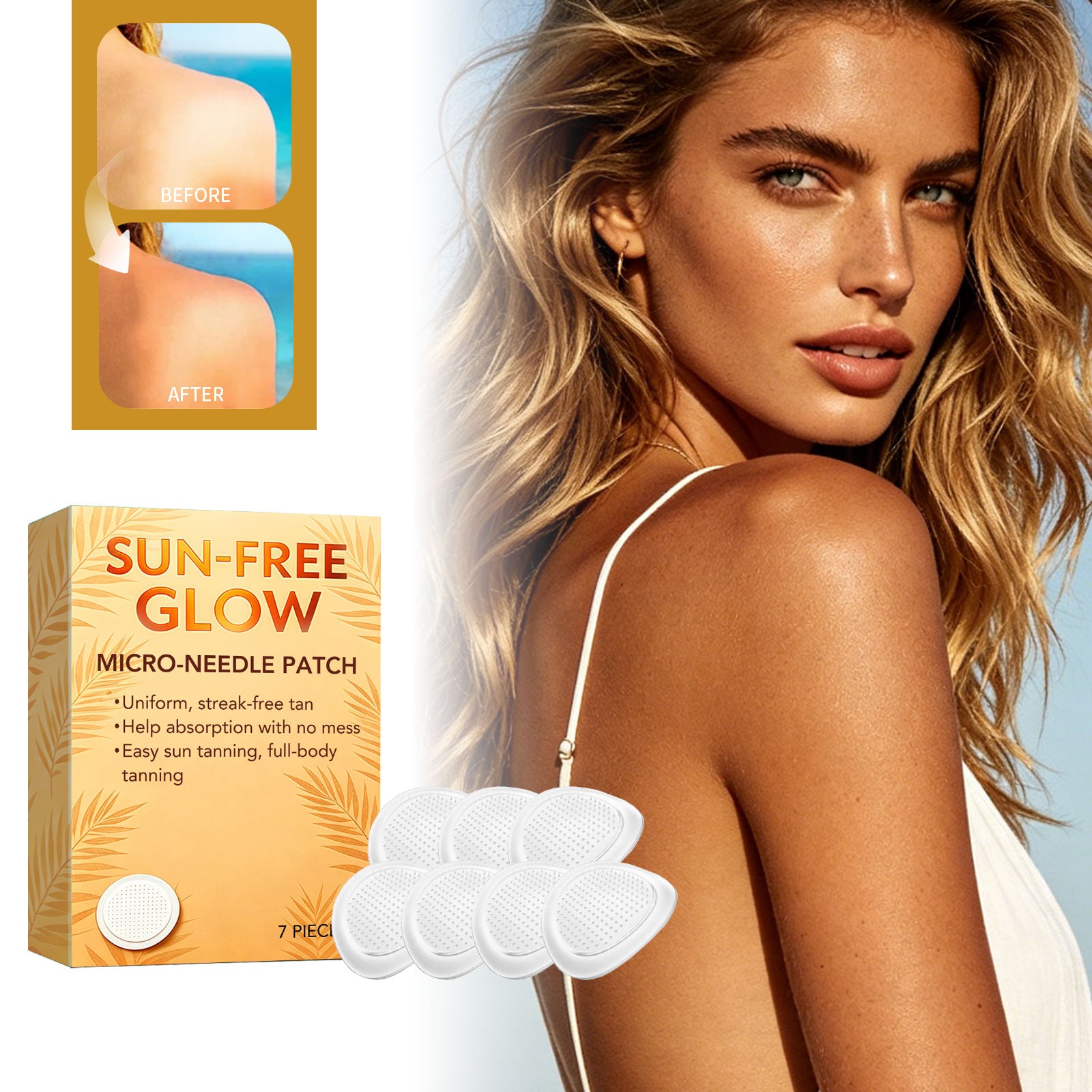 Tanning Microneedle Patches - 7 Hydrocolloid Patches