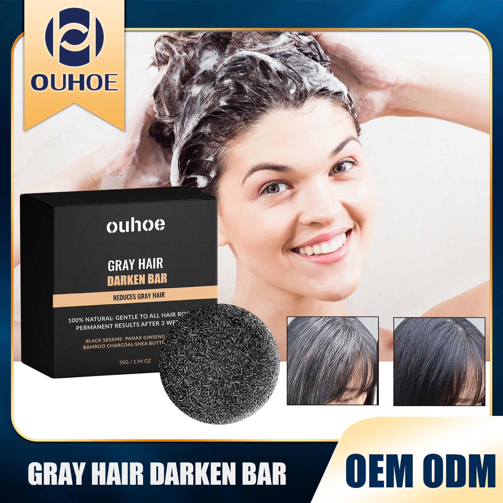Black Hair Soap 55g - Nourish Your Hair Naturally
