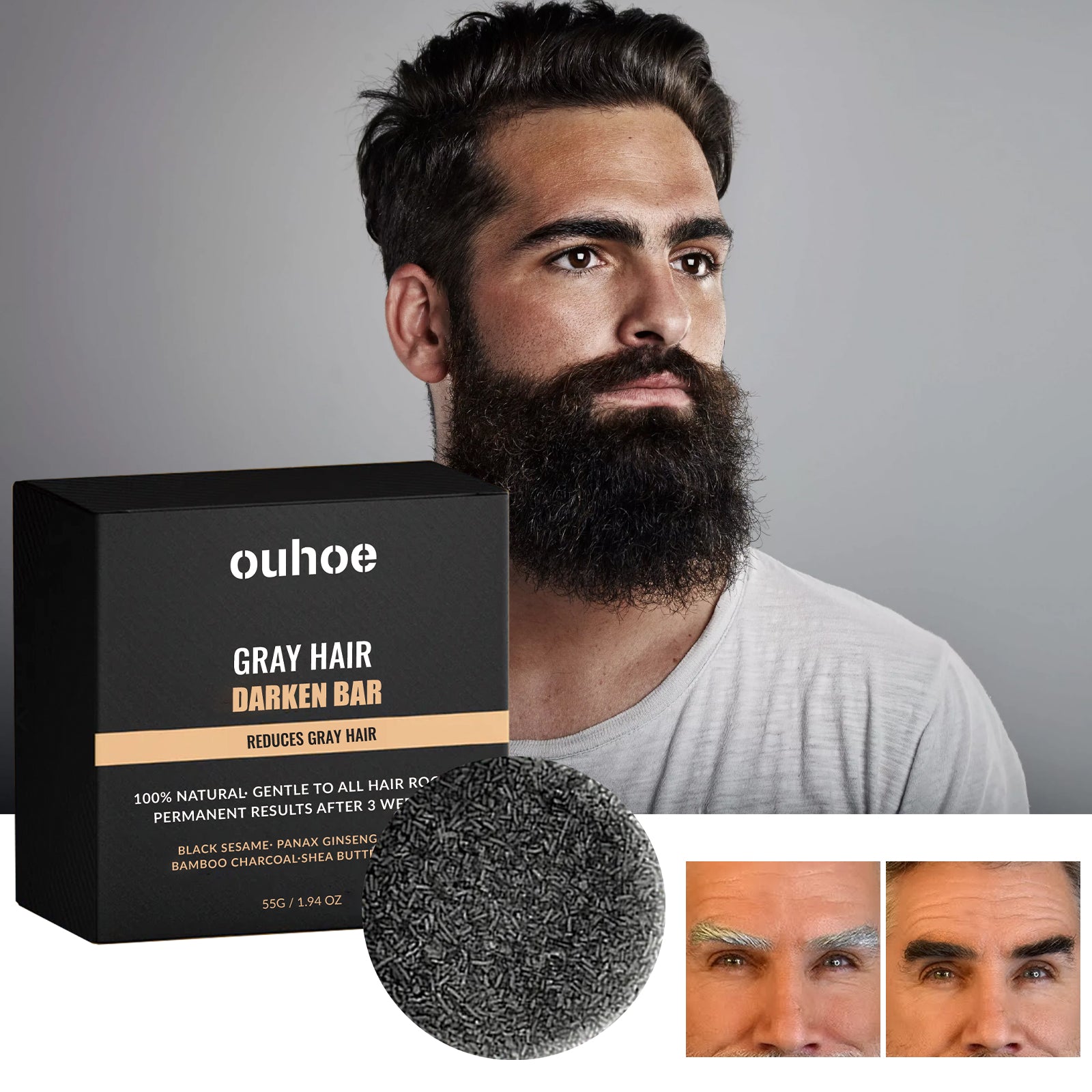 Black Hair Soap 55g - Nourish Your Hair Naturally