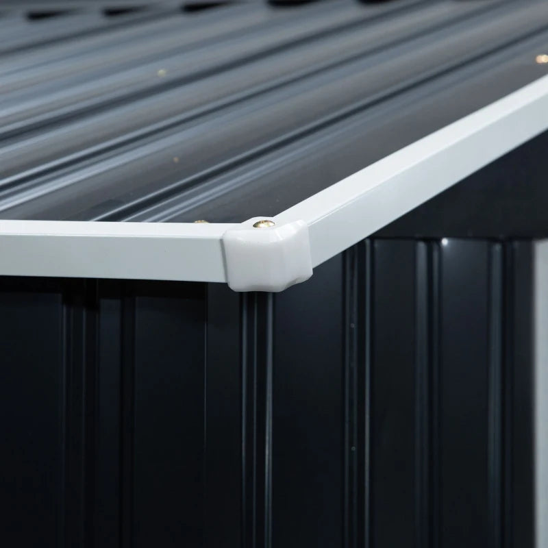 7'x4' Metal Outdoor Shed Organizer - Dark Gray