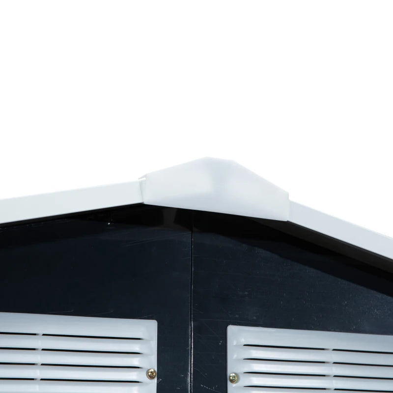 7'x4' Metal Outdoor Shed Organizer - Dark Gray