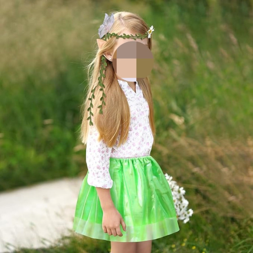 5-teiliges Elfenkleid Kostüm Set für Karneval und Mottopartys