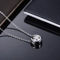 S925 Sterling Silver Minimalist Pendant Necklace with Moissanite