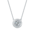 S925 Sterling Silver Moissanite Necklace - Minimalist Pendant
